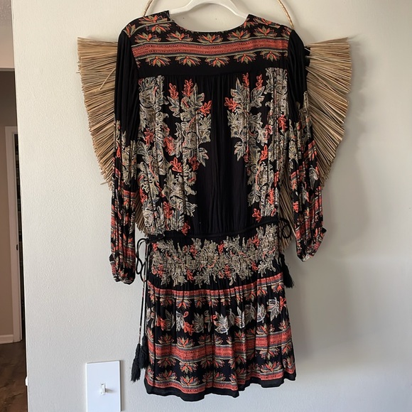 Free People Moonlight Drive in Black Combo Mini Dress | M - Picture 6 of 10